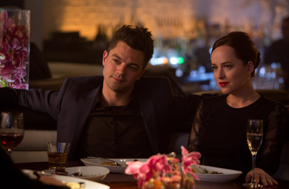  Dominic Cooper (left) and Dakota Johnson co-star in DreamWorks Pictures' NEED FOR SPEED.