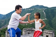 Jackie Chan stars as Mr. Han and Jaden Smith stars as Dre Parker in Sony Pictures' "The Karate Kid". 17596 photo