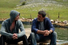 Jack (Jonathan Rhys Meyers) and Paul (Antonio Banderas) in BLACK BUTTERFLY. Photo Credit: Lionsgate Premiere. 427959 photo