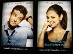 Two FriendsWithBenefits character posters displayed at a cinema. 43212 photo