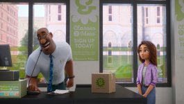 Marv (voiced by Lil Rel Howery) and Sam Greenfield (voiced by Eva Noblezada) in “Luck,” premiering August 5, 2022 on Apple TV+. 648347 photo