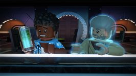 Finn is surprised by Obi-Wan Kenobi (Force Ghost) in LEGO® STAR WARS SUMMER VACATION exclusively on Disney+. ©2022 Lucasfilm Ltd. & TM. All Rights Reserved. 651333 photo