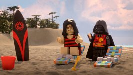 Emperor Palpatine and Darth Vader enjoy the sands of Scarif in LEGO® STAR WARS SUMMER VACATION exclusively on Disney+. ©2022 Lucasfilm Ltd. & TM. All Rights Reserved. Emperor Palpatine and Darth Vader enjoy the sands of Scarif in LEGO® STAR WARS SUMMER VACATION exclusively on Disney+. ©2022 Lucasfilm Ltd. & TM. All Rights Reserved. Ben Kenobi performing at Jabba's birthday party with, Droopy McCool, Max Rebo and Sy Snootles in LEGO® STAR WARS SUMMER VACATION exclusively on Disney+. ©2022 Lucasfilm Ltd. & TM. All Rights Reserved. Ben Kenobi performing at Jabba's birthday party with, Droopy McCool, Max Rebo and Sy Snootles in LEGO® STAR WARS SUMMER VACATION exclusively on Disney+. ©2022 Lucasfilm Ltd. & TM. All Rights Reserved. 651335 photo