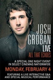 Josh Groban Live: All That Echoes movie poster