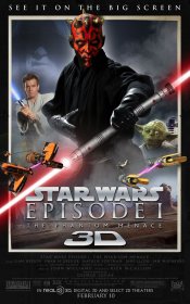Star Wars: Episode I - The Phantom Menace 3D movie poster