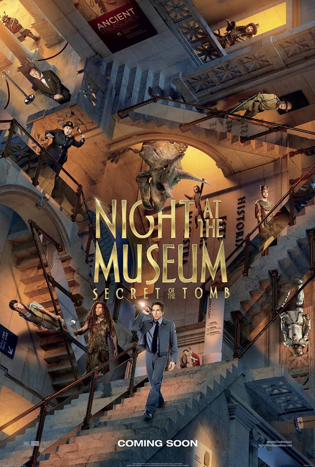 NEW NIGHT AT THE MUSEUM SECRET OF THE TOMB ORIGINAL CINEMA PRINT PREMIUM POSTER