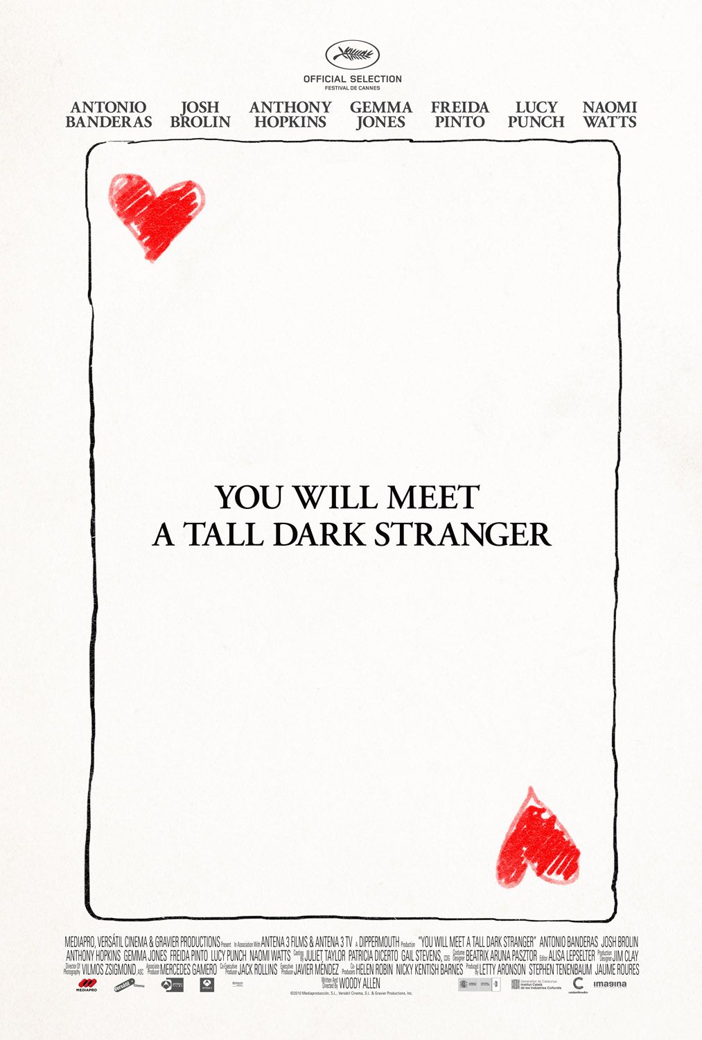  You Will Meet A Tall Dark Stranger teaser poster from the Cannes Film Festival.