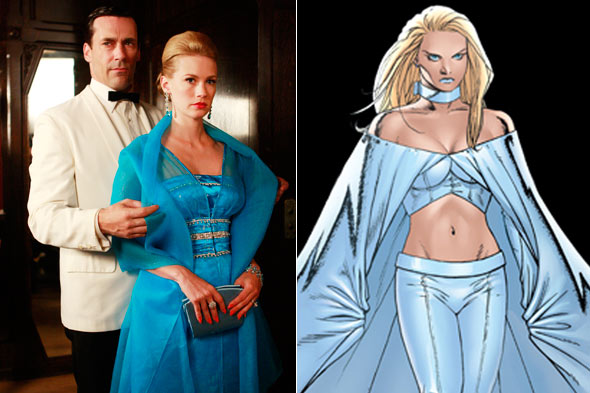  January Jones is set to play Emma Frost / White Queen. Alice Eve was originally announced to play Emma Frost.