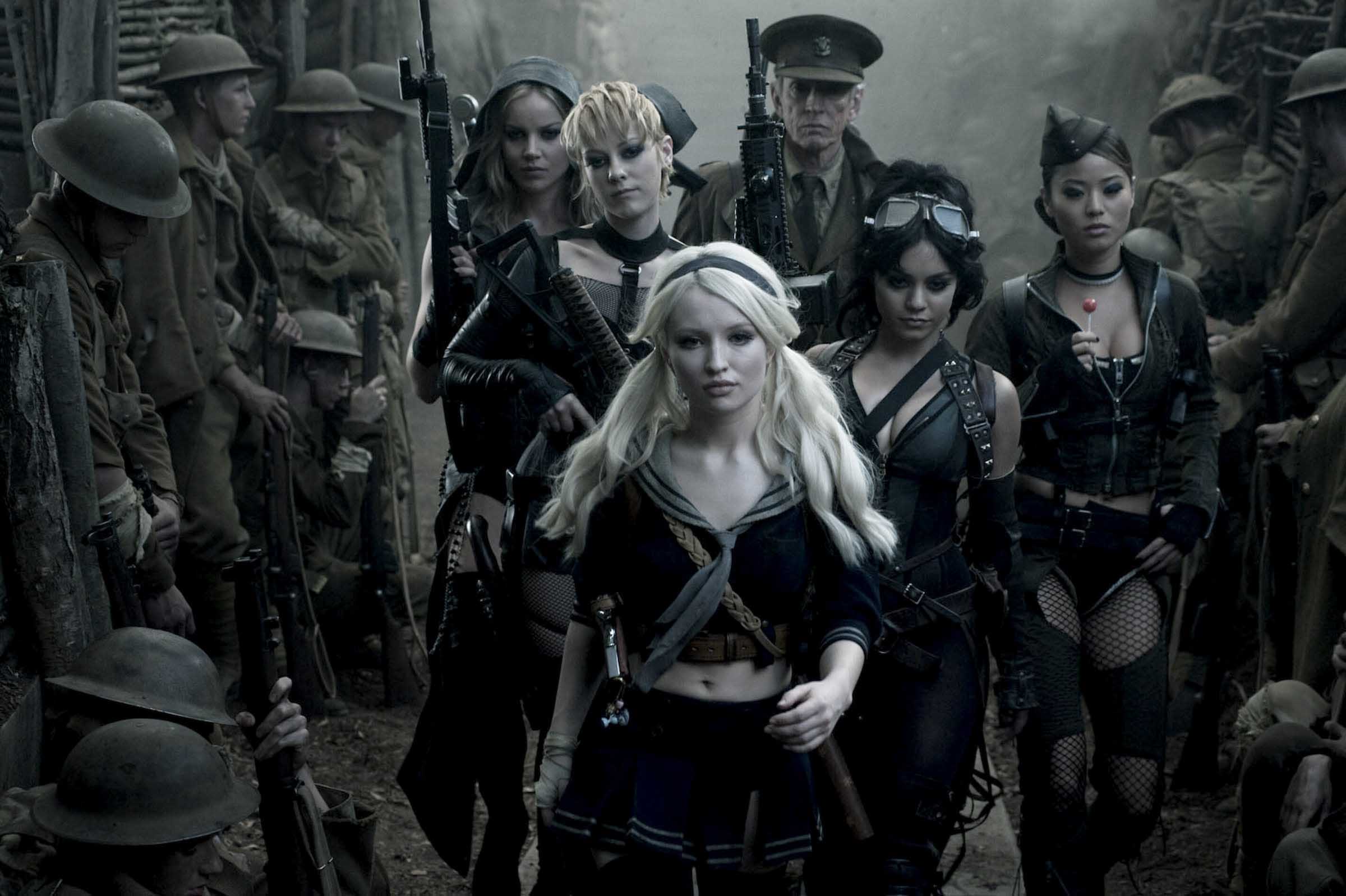  Abbie Cornish as Sweet Pea, Jena Malone as Rocket, Emily Browning as Babydoll, Scott Glenn as the Wise Man, Vanessa Hudgens as Blondie and Jamie Chung as Amber in Warner Bros. Pictures’ and Legendary Pictures’ action fantasy Sucker Punch, a Warner Bros. Pictures release.