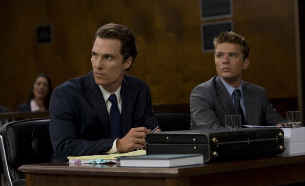  Mick Haller (Matthew McConaughey, left) and Louis Roulet (Ryan Phillippe, right) in The Lincoln Lawyer. Photo credit: Saeed Adyani 