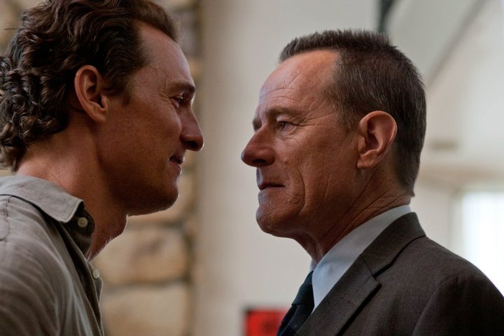  Mick Haller (Matthew McConaughey, left) and Detective Lankford (Bryan Cranston, right) in The Lincoln Lawyer. Photo credit: Saeed Adyani 