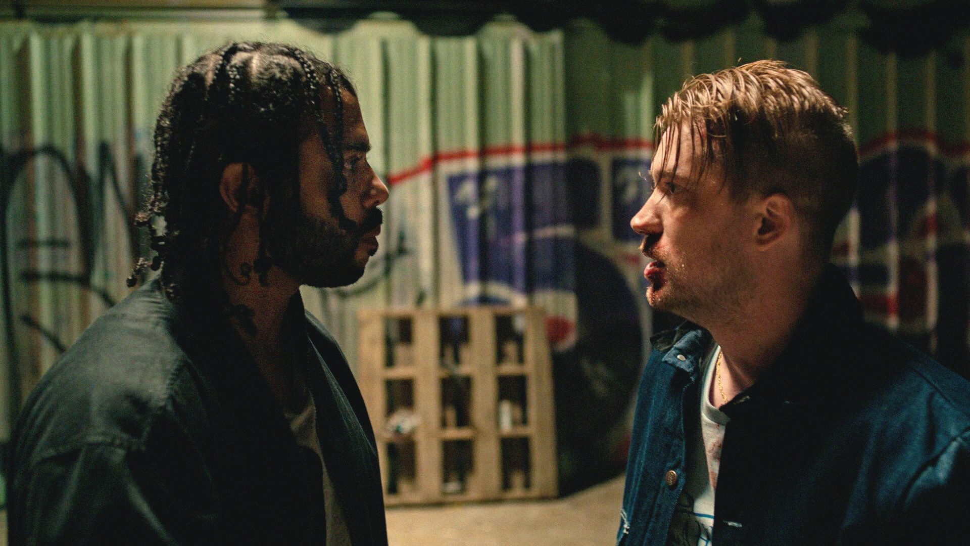  Daveed Diggs as &quot;Collin&quot; and Rafael Casal as &quot;Miles&quot; in BLINDSPOTTING. Photo courtesy of Lionsgate.