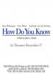 How Do You Know poster
